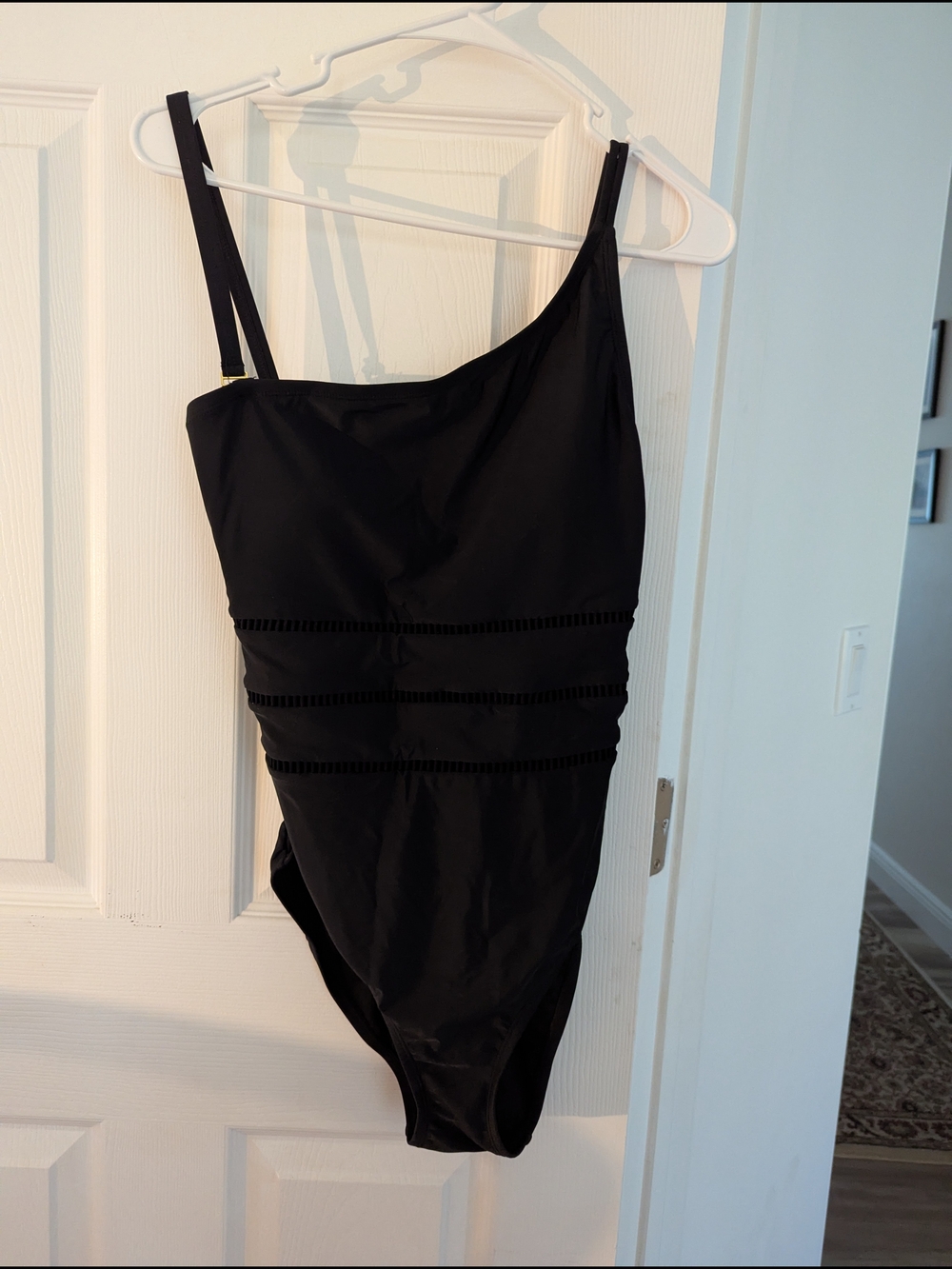 Bleu Rod Beattie One-Shoulder Black One-Piece Swimsuit